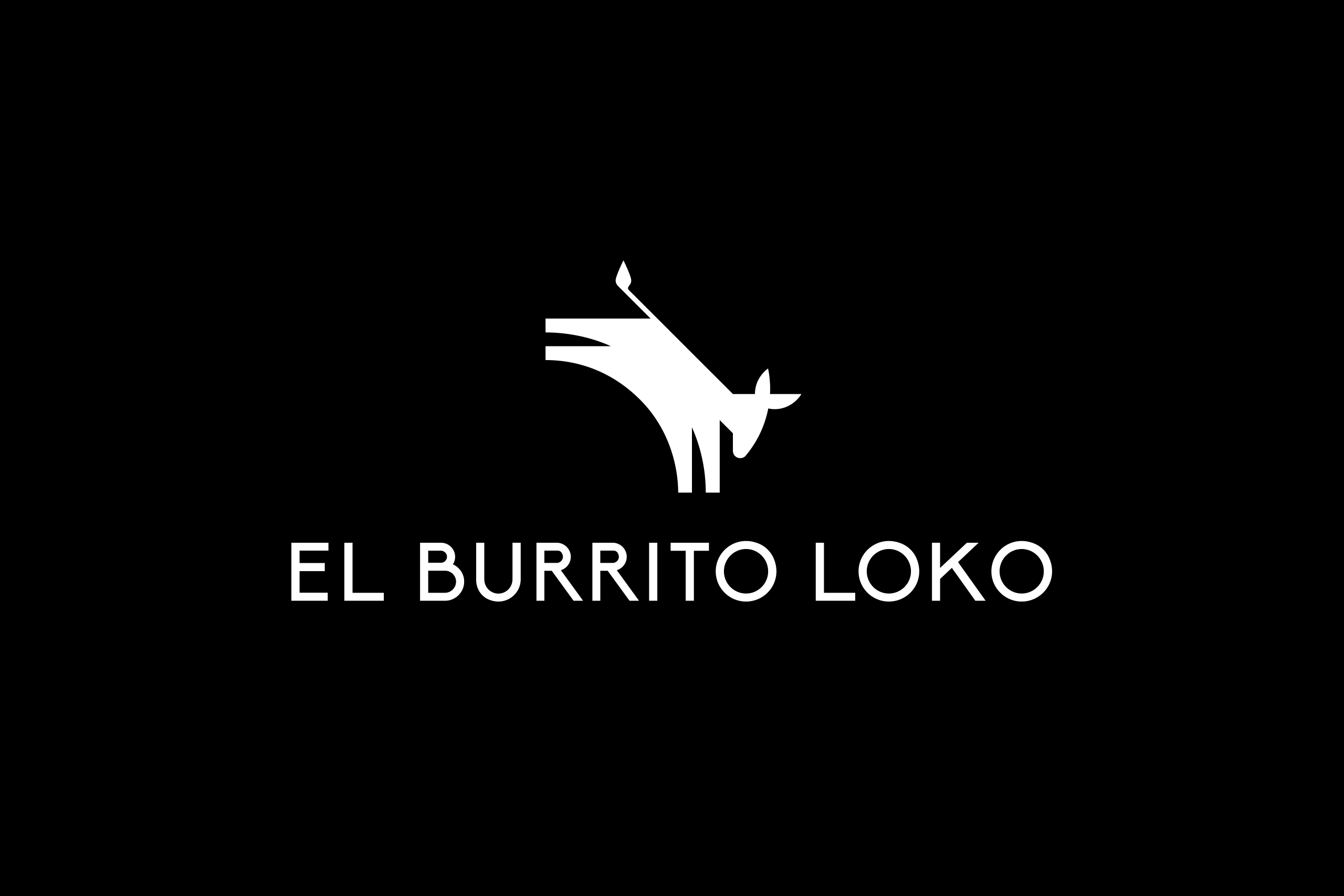 logo El Burrito Loko blanc amstudio