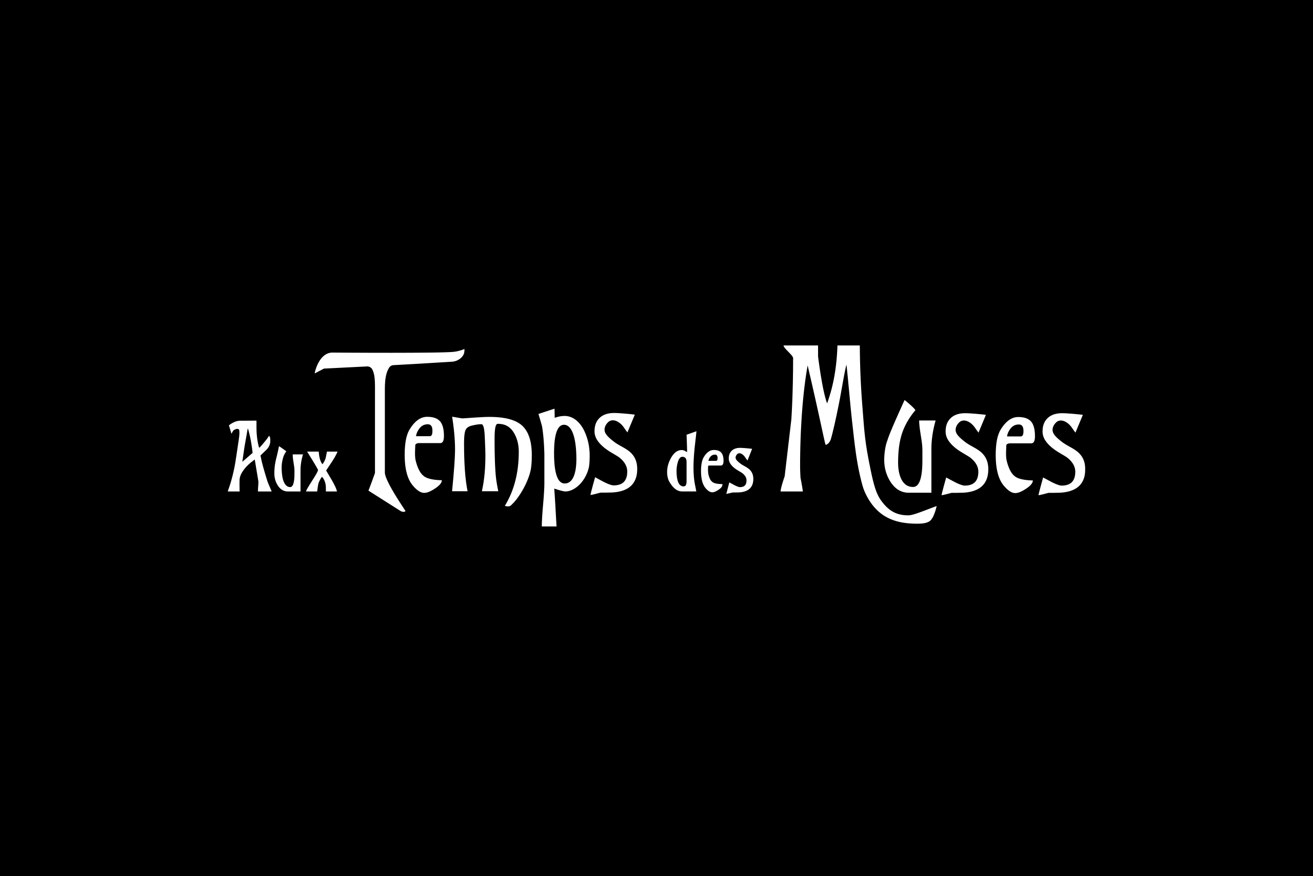 Aux Temps des Muses logo horizontal blanc amstudio